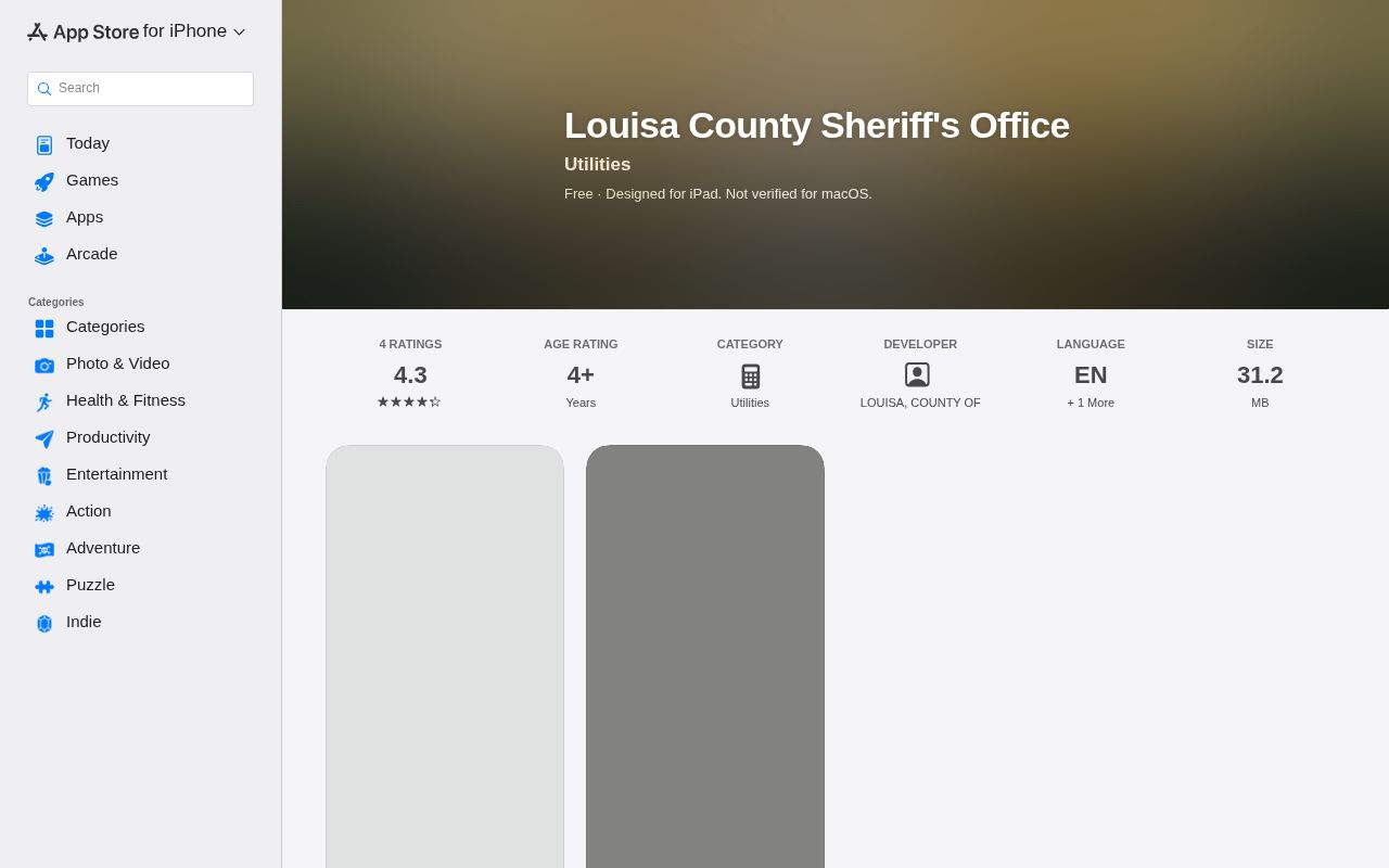 Louisa County sheriff app custody and record navigation source